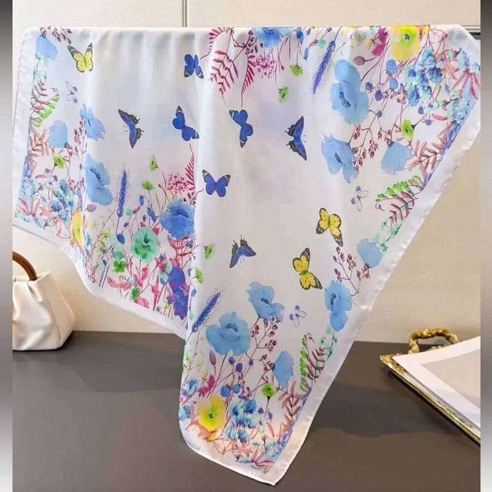Floral & Butterfly Scarf N1370